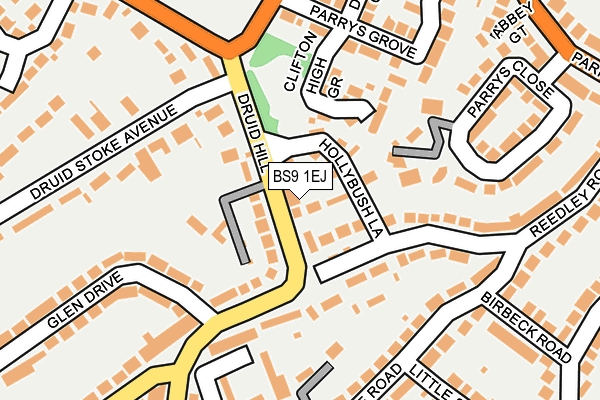 BS9 1EJ map - OS OpenMap – Local (Ordnance Survey)
