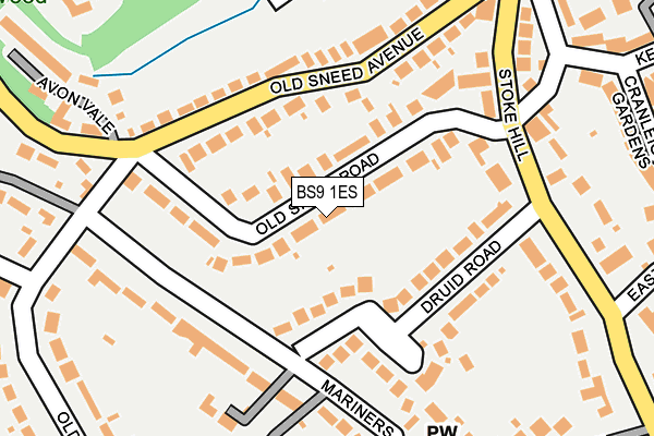 BS9 1ES map - OS OpenMap – Local (Ordnance Survey)
