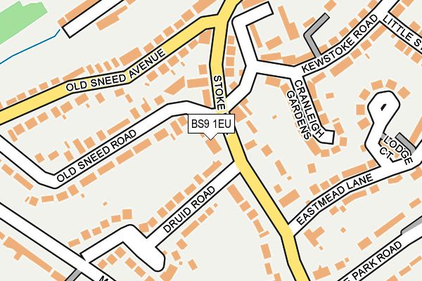 BS9 1EU map - OS OpenMap – Local (Ordnance Survey)