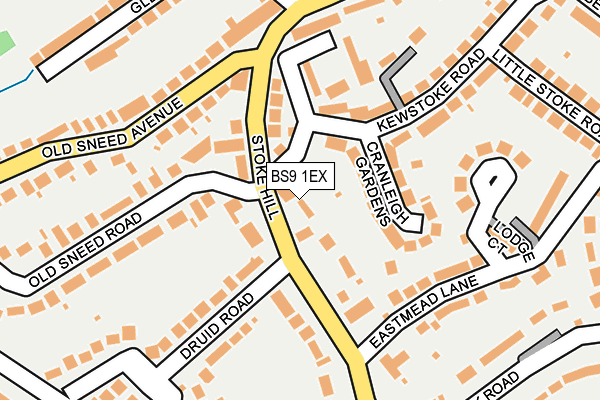 BS9 1EX map - OS OpenMap – Local (Ordnance Survey)