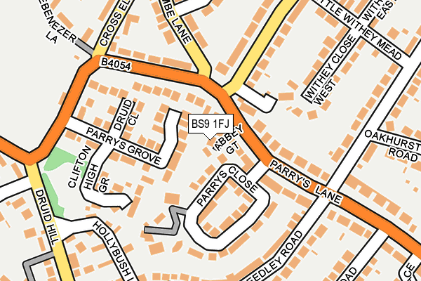 BS9 1FJ map - OS OpenMap – Local (Ordnance Survey)