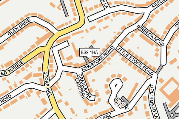 BS9 1HA map - OS OpenMap – Local (Ordnance Survey)