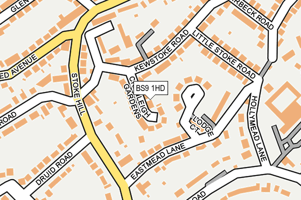 BS9 1HD map - OS OpenMap – Local (Ordnance Survey)