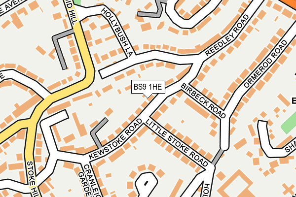BS9 1HE map - OS OpenMap – Local (Ordnance Survey)
