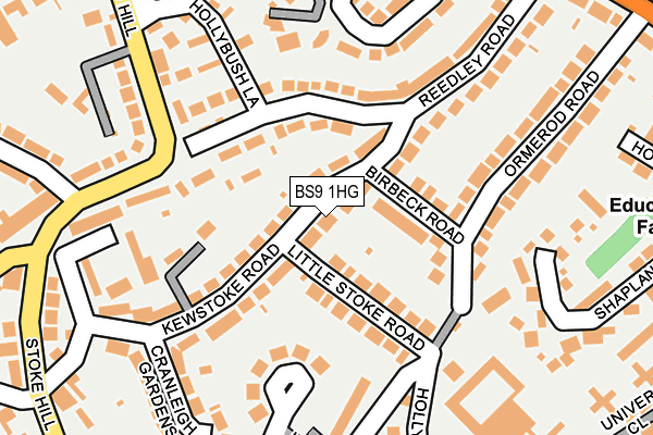 BS9 1HG map - OS OpenMap – Local (Ordnance Survey)