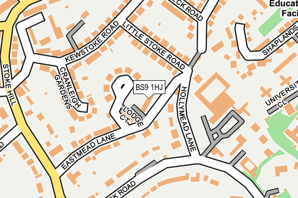 BS9 1HJ map - OS OpenMap – Local (Ordnance Survey)