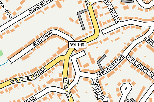 BS9 1HR map - OS OpenMap – Local (Ordnance Survey)