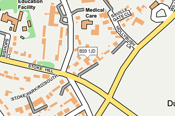 BS9 1JD map - OS OpenMap – Local (Ordnance Survey)