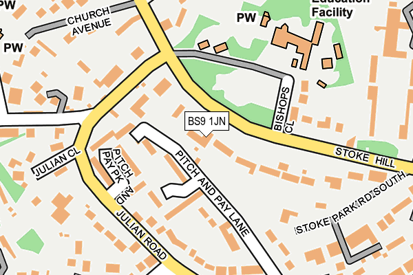 BS9 1JN map - OS OpenMap – Local (Ordnance Survey)