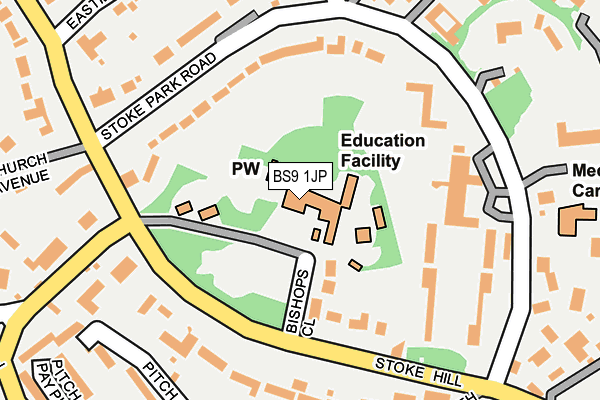 BS9 1JP map - OS OpenMap – Local (Ordnance Survey)