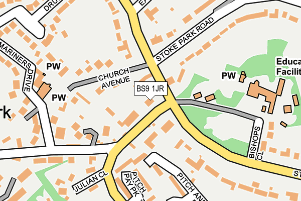 BS9 1JR map - OS OpenMap – Local (Ordnance Survey)