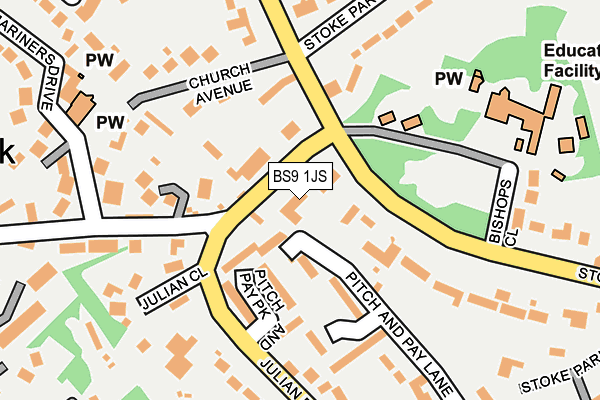 BS9 1JS map - OS OpenMap – Local (Ordnance Survey)