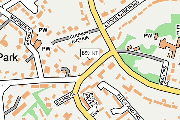 BS9 1JT map - OS OpenMap – Local (Ordnance Survey)