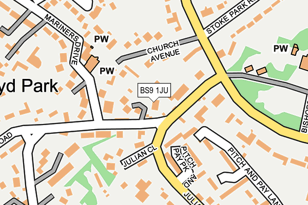 BS9 1JU map - OS OpenMap – Local (Ordnance Survey)
