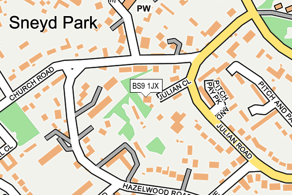 BS9 1JX map - OS OpenMap – Local (Ordnance Survey)