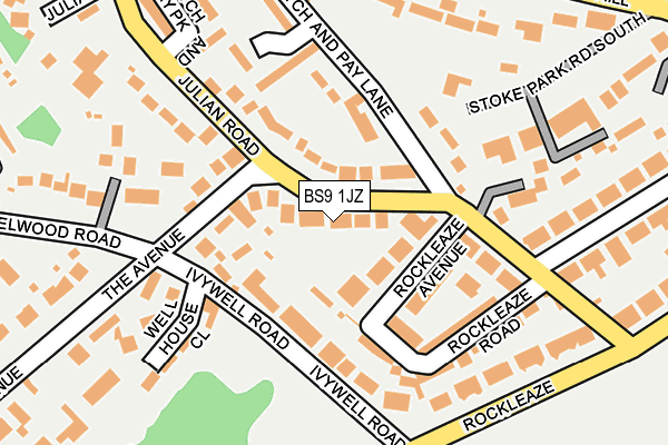 BS9 1JZ map - OS OpenMap – Local (Ordnance Survey)