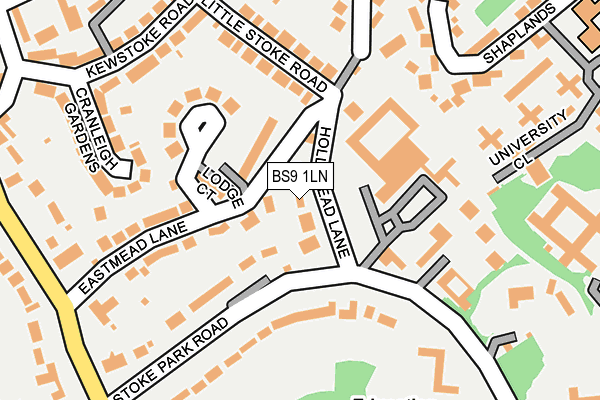 BS9 1LN map - OS OpenMap – Local (Ordnance Survey)