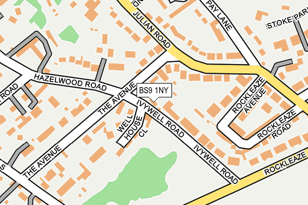BS9 1NY map - OS OpenMap – Local (Ordnance Survey)