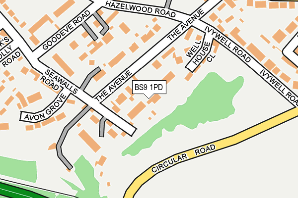 BS9 1PD map - OS OpenMap – Local (Ordnance Survey)