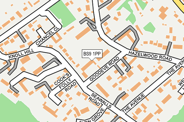 BS9 1PP map - OS OpenMap – Local (Ordnance Survey)