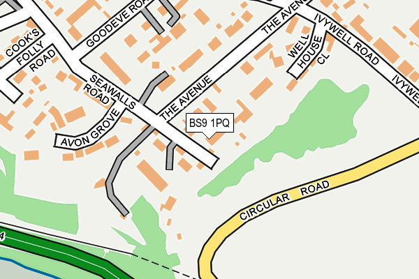 BS9 1PQ map - OS OpenMap – Local (Ordnance Survey)