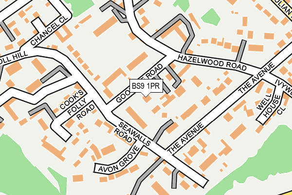 BS9 1PR map - OS OpenMap – Local (Ordnance Survey)