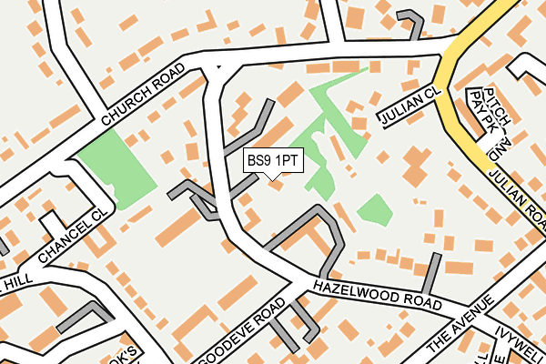 BS9 1PT map - OS OpenMap – Local (Ordnance Survey)