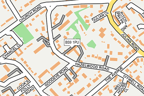 BS9 1PU map - OS OpenMap – Local (Ordnance Survey)
