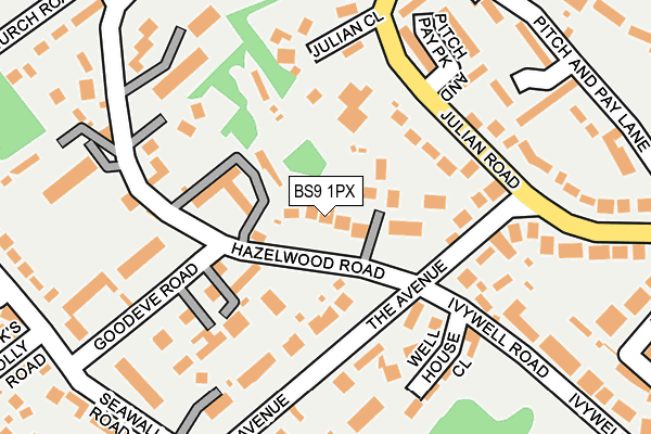 BS9 1PX map - OS OpenMap – Local (Ordnance Survey)
