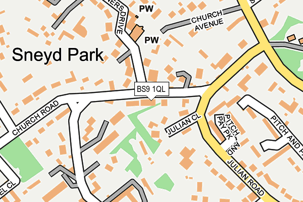 BS9 1QL map - OS OpenMap – Local (Ordnance Survey)