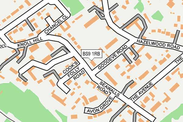 BS9 1RB map - OS OpenMap – Local (Ordnance Survey)