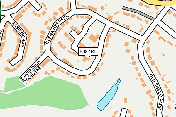 BS9 1RL map - OS OpenMap – Local (Ordnance Survey)