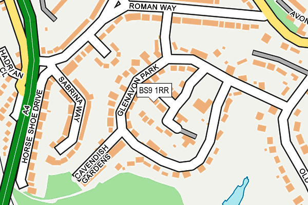 BS9 1RR map - OS OpenMap – Local (Ordnance Survey)
