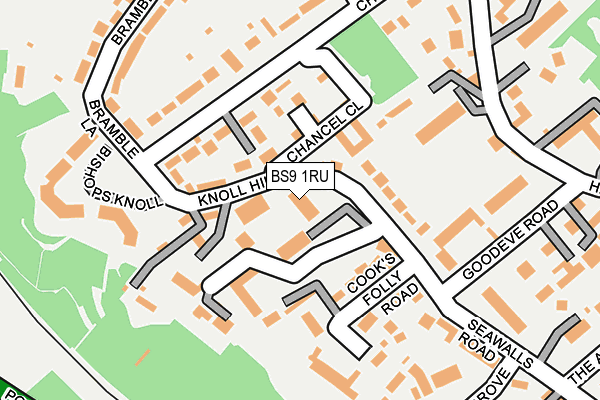 BS9 1RU map - OS OpenMap – Local (Ordnance Survey)