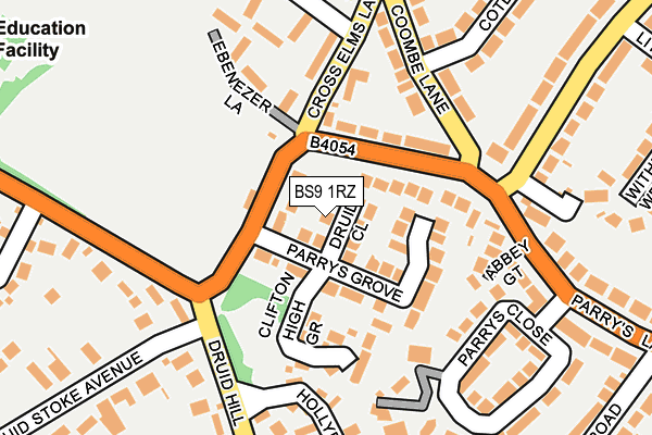 BS9 1RZ map - OS OpenMap – Local (Ordnance Survey)