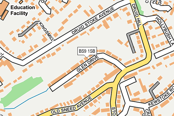 BS9 1SB map - OS OpenMap – Local (Ordnance Survey)