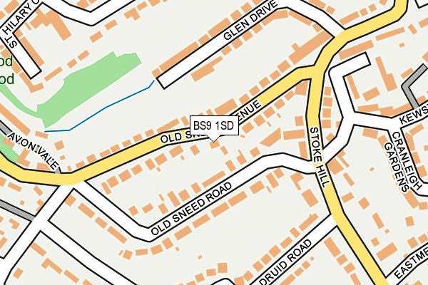 BS9 1SD map - OS OpenMap – Local (Ordnance Survey)