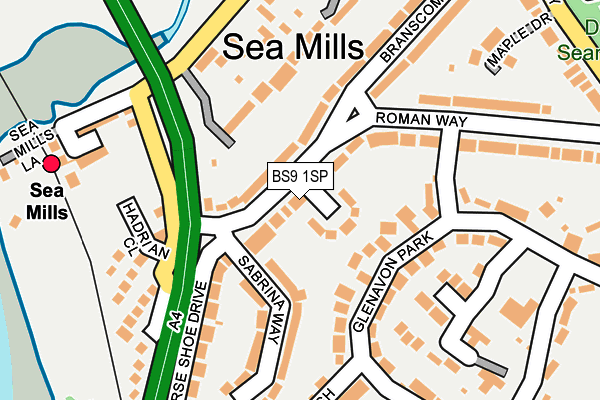 BS9 1SP map - OS OpenMap – Local (Ordnance Survey)