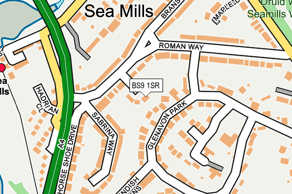 BS9 1SR map - OS OpenMap – Local (Ordnance Survey)