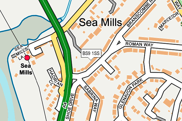 BS9 1SS map - OS OpenMap – Local (Ordnance Survey)