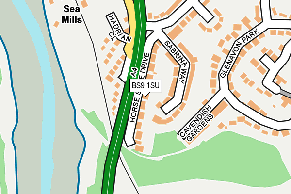 BS9 1SU map - OS OpenMap – Local (Ordnance Survey)