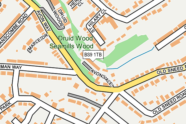 BS9 1TB map - OS OpenMap – Local (Ordnance Survey)