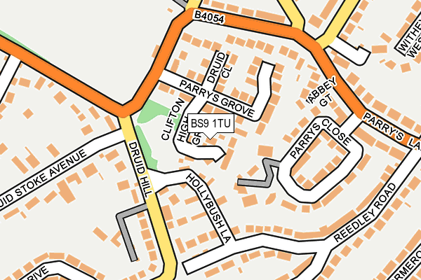 BS9 1TU map - OS OpenMap – Local (Ordnance Survey)