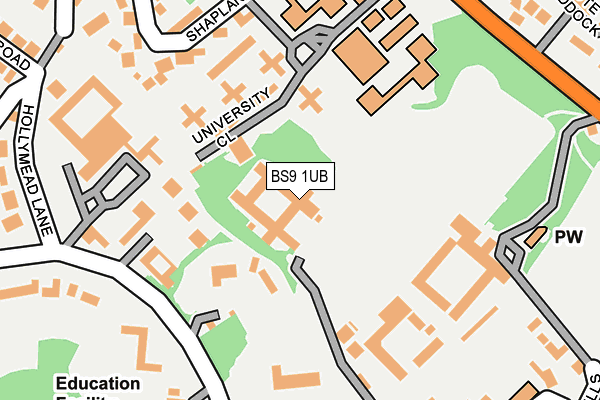 BS9 1UB map - OS OpenMap – Local (Ordnance Survey)