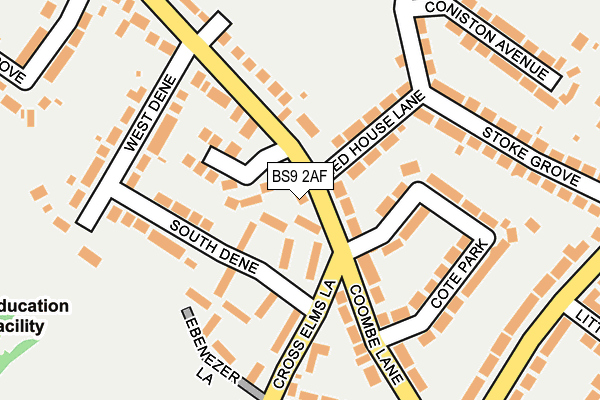 BS9 2AF map - OS OpenMap – Local (Ordnance Survey)