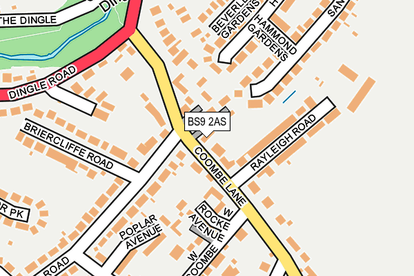 BS9 2AS map - OS OpenMap – Local (Ordnance Survey)