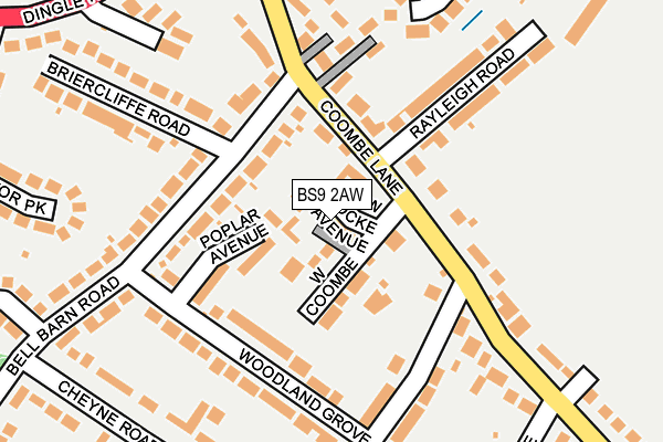 BS9 2AW map - OS OpenMap – Local (Ordnance Survey)