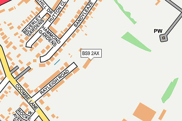 BS9 2AX map - OS OpenMap – Local (Ordnance Survey)