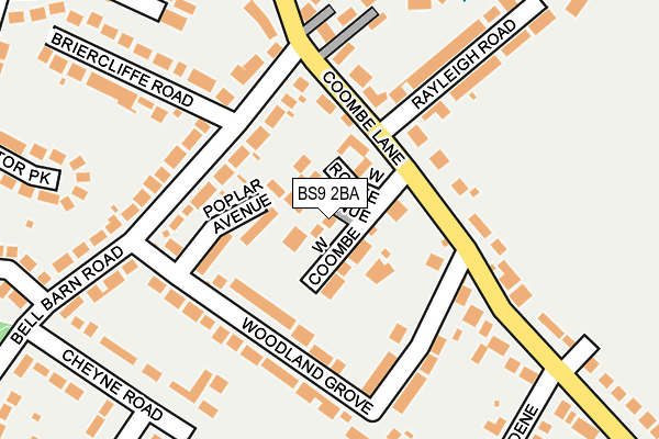 BS9 2BA map - OS OpenMap – Local (Ordnance Survey)