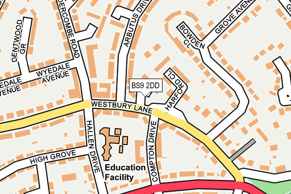 BS9 2DD map - OS OpenMap – Local (Ordnance Survey)